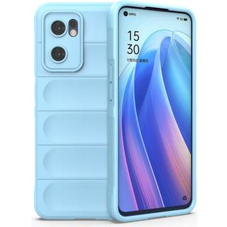 Oppo Reno7 / Find X5 Lite Fleksibelt Plastik Bagside Cover - Lyseblå