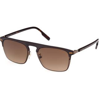 Ermenegildo Zegna EZ0216-H 48F 56 Solbriller Mænd Brun - Glossy Dark Brown - 56mm