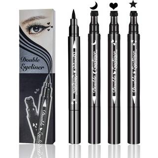 EGNESKE 3 PCS Dobbeltsidet flydende eyeliner pen med ?jenmakeup-stempel Super Slim Gel Felt Tip High Black Pigment Vandt?t smudgeproof langvarig