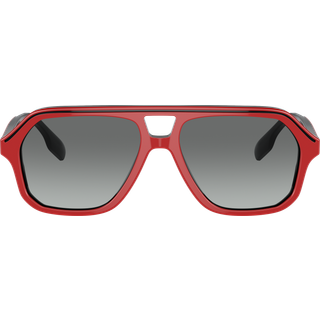 Burberry Børn JB4340 396311 Solbriller Acetat Rød Grå Geometrisk Normal Skygge