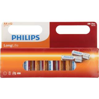 Philips Longlife AA-batteri 12-pak
