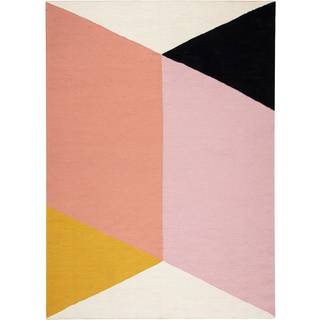 NJRD Rectangles blocks kelimtæppe pink 200x300 cm