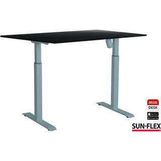 Sun-Flex EasyDesk Adapt 1 hæve-sænkebord 120x80cm sort med sølv stel