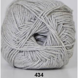 Hjertegarn Lana Cotton 212- 50 % Uld og 50 % Bomuld Lysegrå 0434