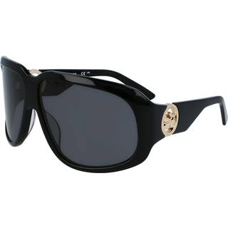 LONGCHAMP Kvinde LO736S 001 Solbriller Acetat Sort Grå Wraparound Normal