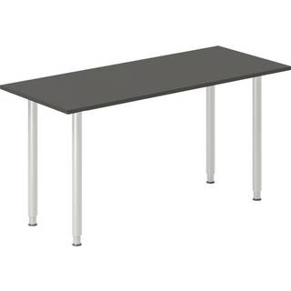 Skrivebord DNA, Antracit 1400x600 mm I-ben/Alugrå