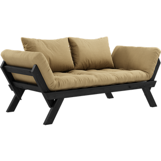 Bebop Sovesofa & Daybed Fra Karup Design i Massiv FSC Fyrretræ | Japandi - Sort lak - 758 Wheat Beige