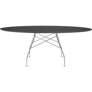 Kartell Glossy spisebord - 192x118 cm. - Black - krom stel