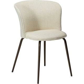 Dan-Form Eden spisebordsstol (Bone white boucle, Antique brass)