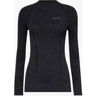 Falke Women Long Sleeve Shirt Wool-Tech 42/L BLACK