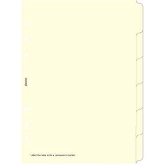 Filofax A5 6 Blank Index Cream (B341680)