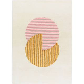 NJRD Circles uldtæppe pink 170x240 cm