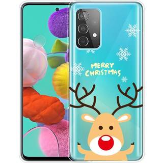 Samsung Galaxy A72 5G / 4G TPU Plast Julecover - Merry Christmas - Rudolf