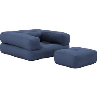 Mini Cube Børne Futonstol & Madras Fra Karup Design | Japandi - 737 Navy