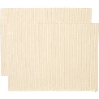 Linum Uni bordskåner 35x46 cm 2-pak Cremet beige