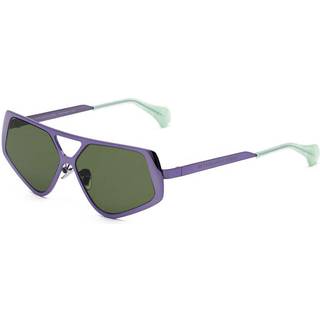 Retrosuperfuture Unisex 9YS Spazio Knowledge Solbriller Metal Violet Grøn Geometrisk Normal