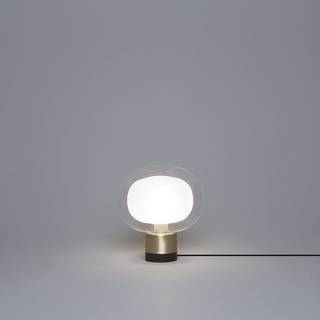 TOOY Nabila 552.36 Bordlampe Mat Sort/Børstet Messing med Klar Glas