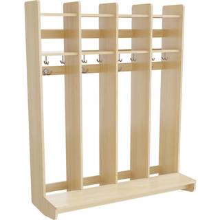 Garderobeindretning Eira Light, vægmodel 4 pladser, naturfarvet krydsfinér, rumbredde 250 mm