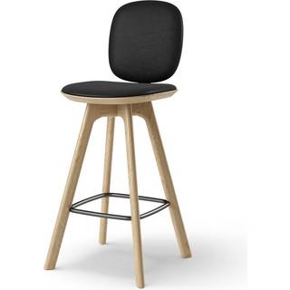 Brdr. Krüger Pauline Comfort Barstol H65 Egetræ/Sort Læder