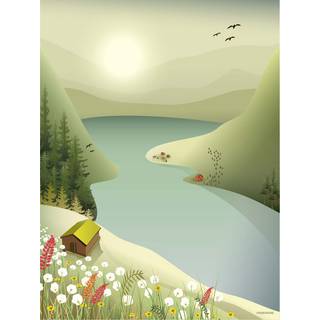 Mountains - Plakat 50x70 cm fra ViSSEVASSE