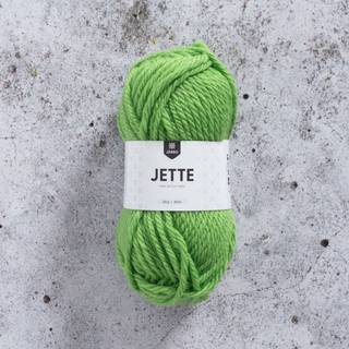 Järbo Jette 11 Lime green Indhold:100% ubehandlet ren uld Vægt/længde: 50 g = ca. 50 meter Anbefalede pinde: 7 mm Strikkefasthed: 10 x 10 cm = 12 m x 18 p Vask:Håndvask.