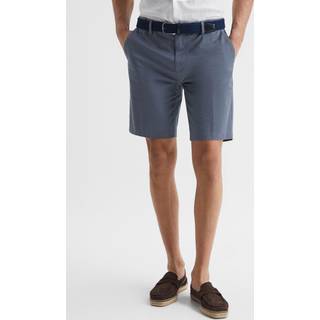 Reiss Reiss Airforce Blue Wicket Cotton Chino Shorts with Stretch