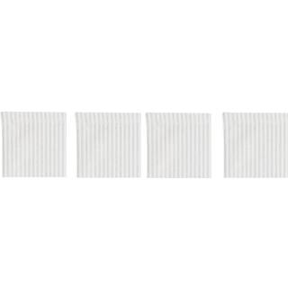 Diyti Narrow Stripe Glasbrikker 10x10 Cm 4-pak e - Dækkeservietter & Coasters Polyester Hvid - 12-WHIC-NS-WHI/WHI