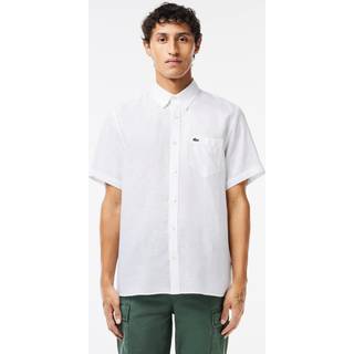 Lacoste Lacoste Regular Fit Short Sleeved Linen Shirt