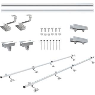 Nuasol Monteringssæt til tegltag - Udvidelsessæt 1 modul , inkl. tagkrog, aluminiumsprofil, op til 115 cm
