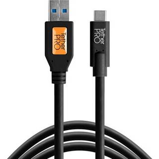 Tether Tools TetherPro USB data cable for USB 3.0 to USB-C - straight connector black 4,6m