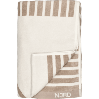 NJRD Stripes badehåndklæde 100x150 cm Beige