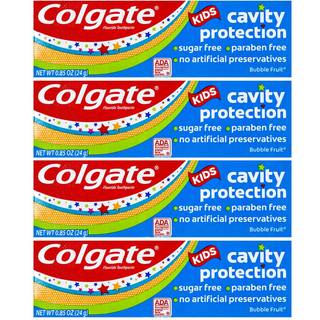 Colgate Kids Cavity Protection Fluor Tandpasta 6 Pack Bubble Fruit Flavor Brnetandpasta til alderen 2+ Sukkerfri Ingen kunstige konserveringsmid