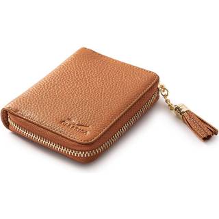 Claasico Bifold Wallet for Women RFID Blocking | Ægte læder zip tegnebog & damer møntlomme | Stilfuld kreditkortindehaver | Rejse tegnebog med an