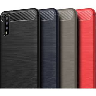 SKALO Huawei P20 Armor Carbon Stødsikker TPU-cover - Blå