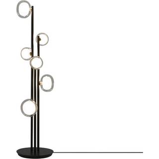 TOOY Nabila 552.66 Gulvlampe Mat Sort/Børstet Messing med Klar Glas