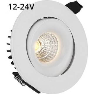 LEDlife 6W indbygningsspot - Hul: Ø7,5 cm, Mål: Ø9,5 cm, RA90, hvid kant, dæmpbar, 12-24V - Dæmpbar : Dæmpbar, Kulør : Varm
