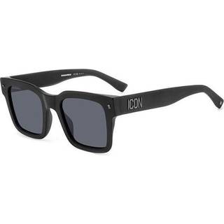 Dsquared2 Mand ICON 0010/S 003/IR Solbriller Acetat Sort Grå Firkantet Normal