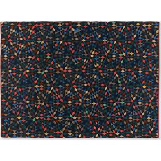 Golran 1898 Rugs - 'Diamond' black carpet, medium in Black Hand-knotted - 70% Wool, 15% S