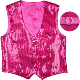 Pink pailletvest