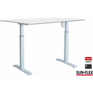 Sun-Flex EasyDesk Adapt 1 hæve-sænkebord 120x80cm hvid med hvidt stel