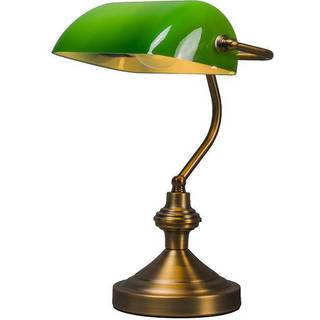 Smart klassisk bordlampe bronze med grønt glas inkl. Wifi A60 - Banker