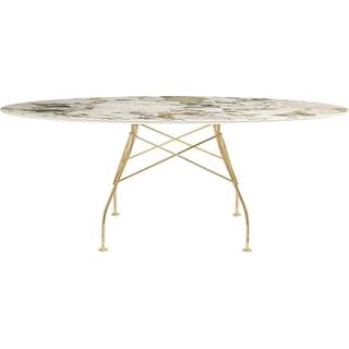 Kartell Glossy spisebord - 192x118 cm. - Symphonie- guld stel