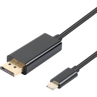 USB-C til Displayport (DP) adapterkabel 1,8 m Sort