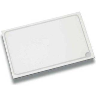 Skærebræt i plast med saftrille 50x30x2cm hvid