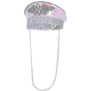 Fever Deluxe Sequin & Pearl Bride Captains Hat