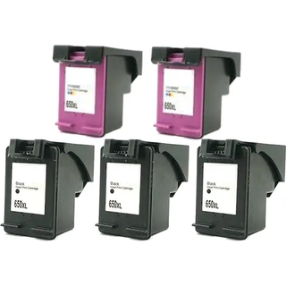 Kompatible blækpatroner HP 650 XL - CZ101AE, 5 stk. rabatpakke 82,4 ml