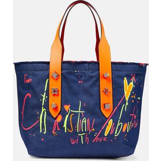 Christian Louboutin Frangibus Medium printed denim tote bag - blue - One Size