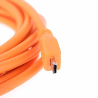 Tether Tools TetherPro USB data cable for USB 2.0 to USB 2.0 Mini-B (8-pin) 4,6m orange