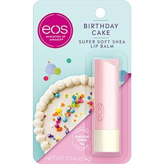 EOS Natural Shea Lip Balm-fødselsdagskage hele dagen fugtighed læbeplejeprodukter 0,14 oz