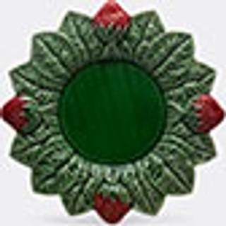 Bordallo Pinheiro Strawberries Tallerken 33 Cm - Middagstallerkner Lertøj Grøn - 65001240
